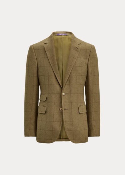 Blazer Ralph Lauren Hombre Verde Oliva - Gregory Windowpane - YIPJX4628